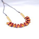 Handcrafted Geometric Clay Necklace